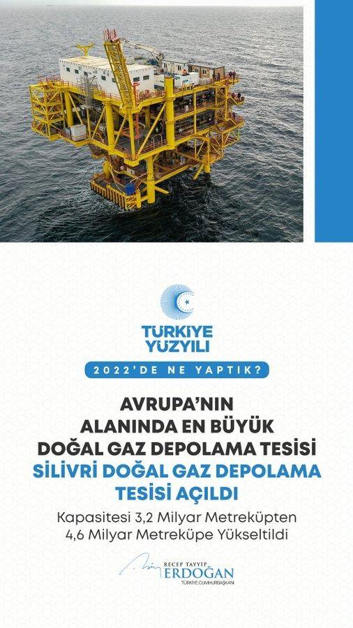 <p>Kendi alanında Avrupa&rsquo;nın en b&uuml;y&uuml;ğ&uuml; olan Silivri Doğal Gaz Depolama Tesisimizi a&ccedil;tık.</p>
