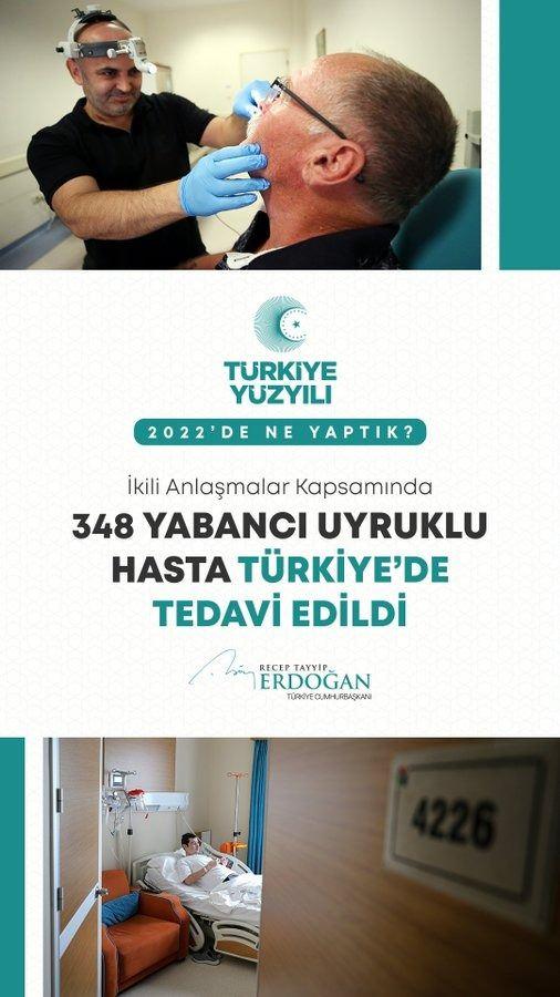 <p>İkili anlaşmalar kapsamında 348 yabancı uyruklu hastayı &uuml;lkemizde tedavi altına aldık.</p>
