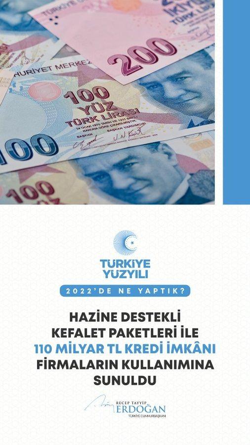 <p>110 milyar liralık yeni kefalet paketlerini hayata ge&ccedil;irdik.</p>
