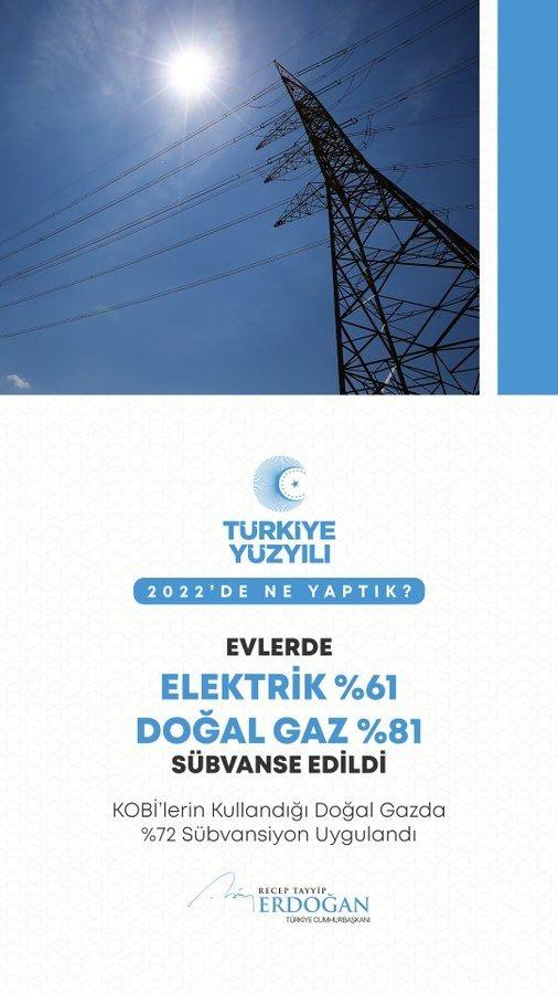 <p>Sosyal devlet anlayışımızın en bariz &ouml;rneklerinden birini enerji faturalarında uyguladığımız ciddi s&uuml;bvansiyonlar ile bir kez daha g&ouml;sterdik.</p>
