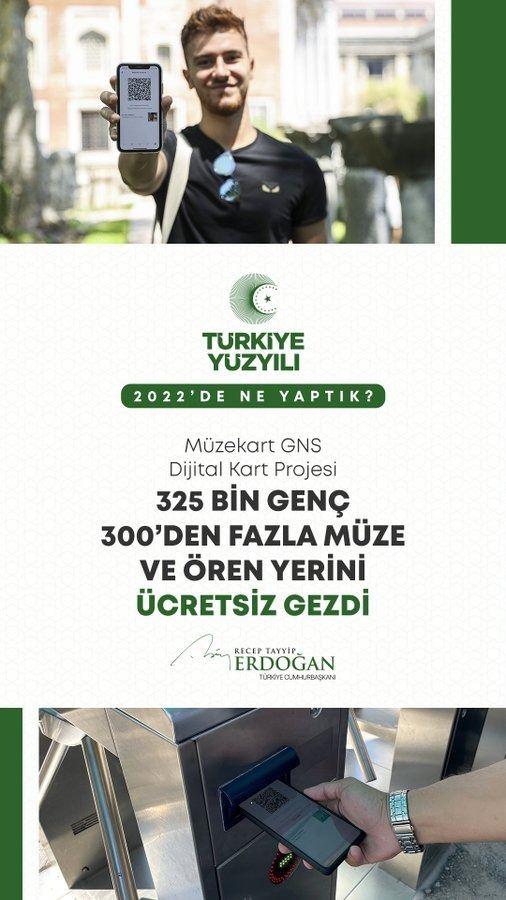 <p>325 bin gencimiz 300&rsquo;den fazla m&uuml;ze ve &ouml;ren yerini &uuml;cretsiz ziyaret etti.</p>

<p>&nbsp;</p>
