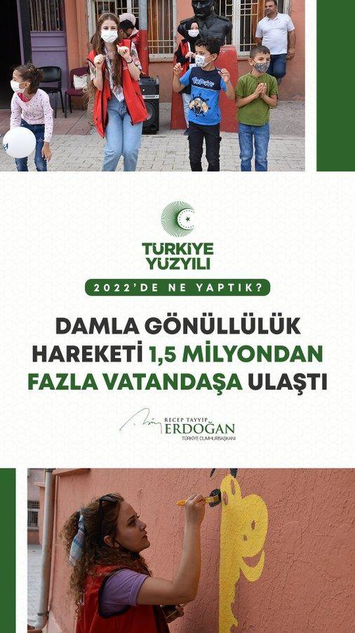 <p>G&ouml;n&uuml;ll&uuml; gen&ccedil;lerimizin oluşturduğu Damla G&ouml;n&uuml;ll&uuml;l&uuml;k Hareketi ile 1 bu&ccedil;uk milyonun &uuml;zerinde vatandaşımıza ulaştık.</p>
