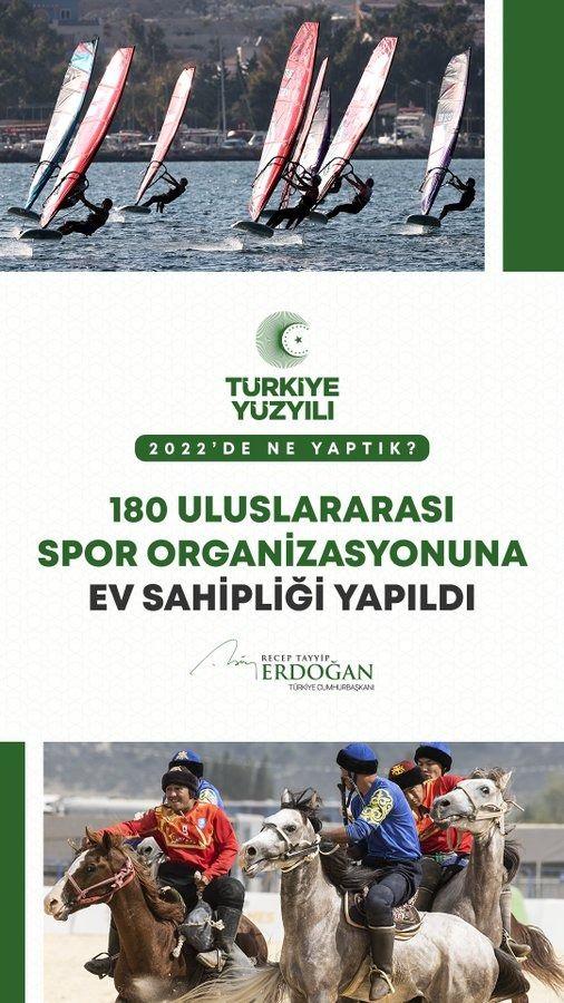 <p>G&uuml;&ccedil;l&uuml; altyapımızla toplam 180 uluslararası spor organizasyonuna başarıyla ev sahipliği yaptık.</p>
