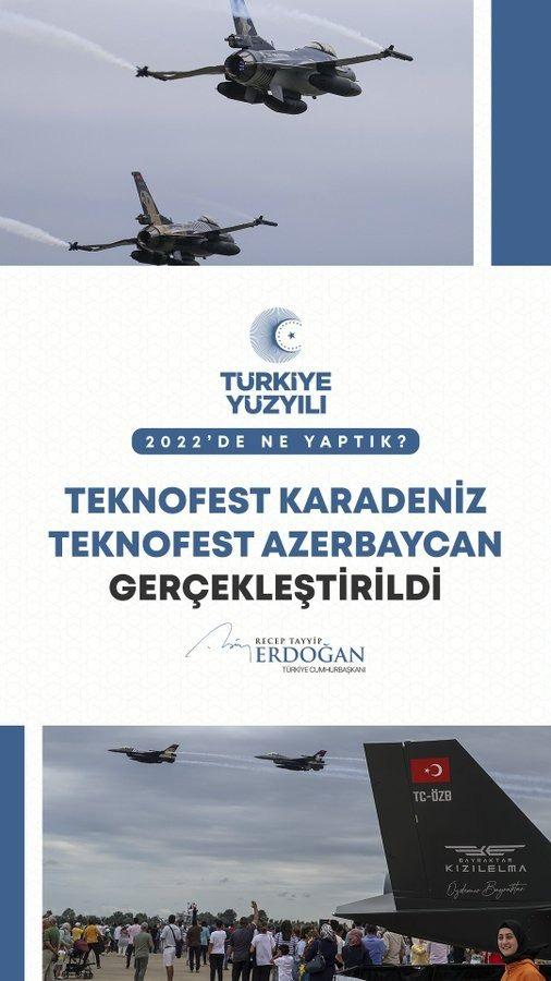 <p>81 il ve 107 &uuml;lkeden 600 binin &uuml;zerinde başvuru alan, Mill&icirc; Teknoloji Hamlemizin lokomotifi olan TEKNOFEST&rsquo;i Karadeniz ve Azerbaycan&rsquo;da ger&ccedil;ekleştirdik.</p>
