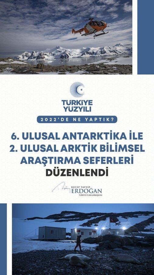 <p>6&rsquo;ncı Ulusal Antarktika ile 2&rsquo;nci Ulusal Arktik Bilimsel Araştırma Seferleri&rsquo;ni d&uuml;zenledik.</p>
