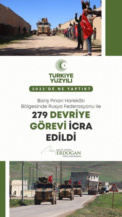 <p>Barış Pınarı Harek&acirc;tı b&ouml;lgesinde 279 devriye g&ouml;revi y&uuml;r&uuml;tt&uuml;k.</p>
