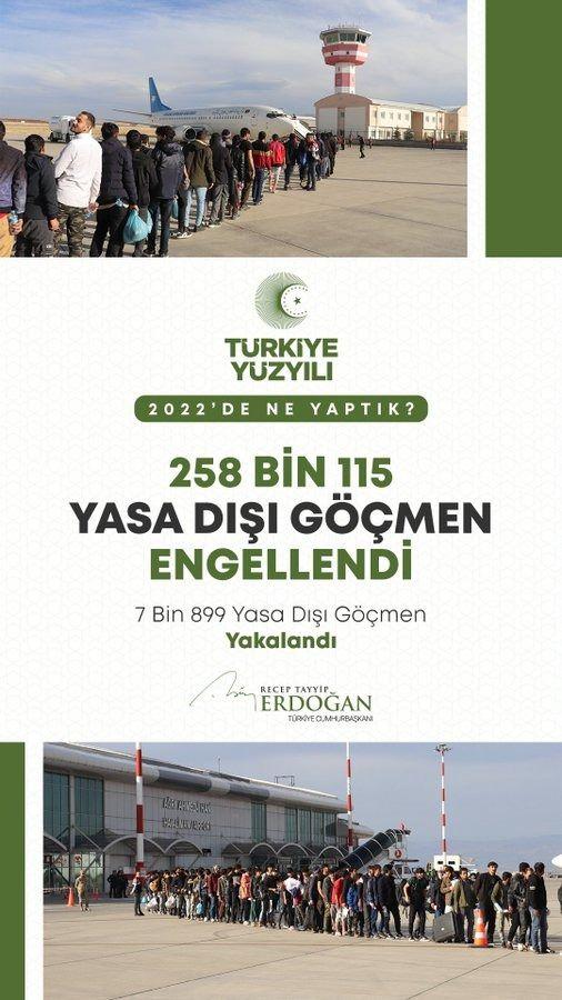 <p>T&uuml;rk Silahlı Kuvvetlerimiz tarafından 258 bin 115 yasa dışı g&ouml;&ccedil;men engellendi, 7 bin 899 yasa dışı g&ouml;&ccedil;men yakalandı.</p>
