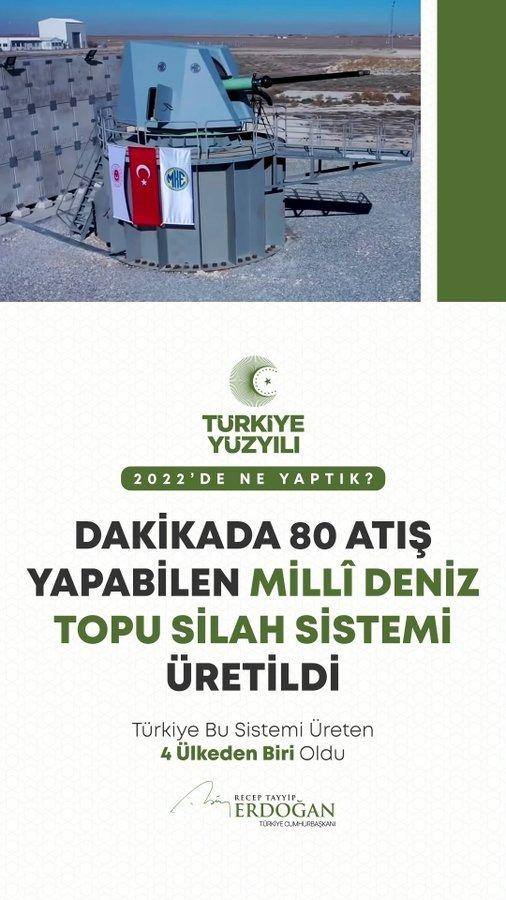 <p>Mill&icirc; Deniz Topu silah sistemini &uuml;reten d&uuml;nyadaki 4 &uuml;lkeden biri konumuna y&uuml;kseldik.</p>
