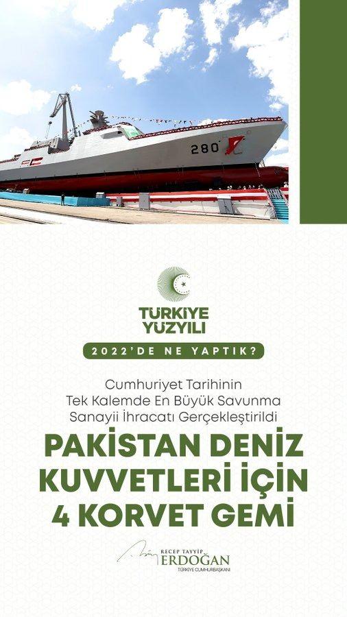 <p>Cumhuriyet tarihimizin tek kalemde en b&uuml;y&uuml;k savunma sanayii ihracatını ger&ccedil;ekleştirdik.</p>
