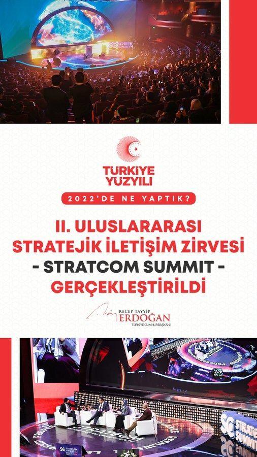 <p>D&uuml;nyanın d&ouml;rt bir yanından 3 binin &uuml;zerinde yerli ve yabancı iletişimcinin katıldığı Uluslararası Stratejik İletişim Zirvesi&rsquo;ni ger&ccedil;ekleştirdik. #İletişiminY&uuml;zyılı</p>
