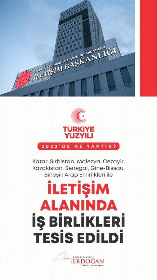 <p>İletişim alanında dost ve kardeş pek &ccedil;ok &uuml;lke ile iş birliği ve dayanışmamızı g&uuml;&ccedil;lendirdik.</p>
