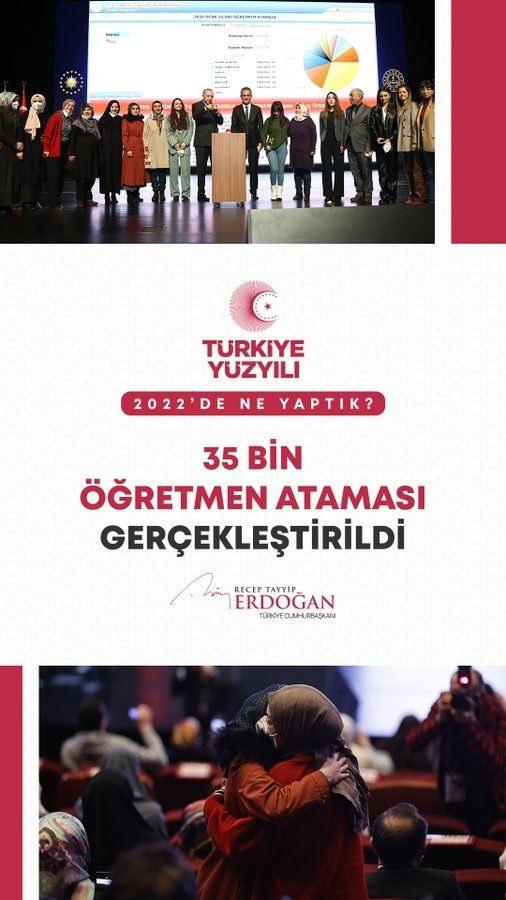 <p>35 bin &ouml;ğretmen ataması yaptık.</p>
