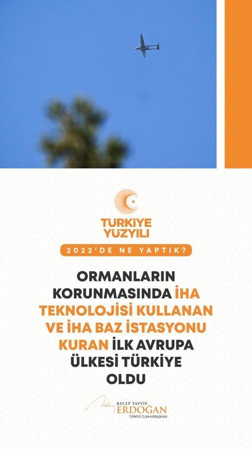 <p>Ormanların korunmasında İHA teknolojisini kullanan ilk Avrupa &uuml;lkesi olduk.</p>
