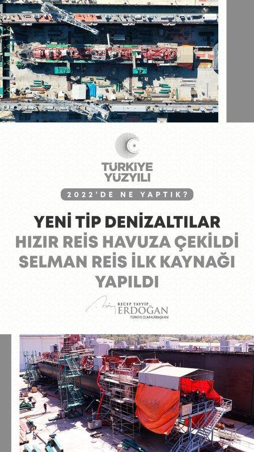 <p>Yeni tip denizaltılarımız Hızır Reis&rsquo;i havuza &ccedil;ektik, Selman Reis&rsquo;in ilk kaynağını yaptık.</p>
