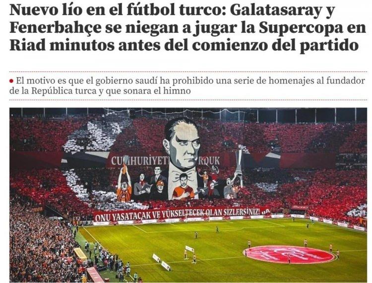 <p>İspanyol "Mundo Deportivo" yayına "Türk futbolunda yeni karışıklık" manşetiyle çıktı. Mundo Deportivo, Suudi yetkililer ile Türk tarafının gün boyu süren müzakerelere rağmen uzlaşamadığını aktardı.</p>