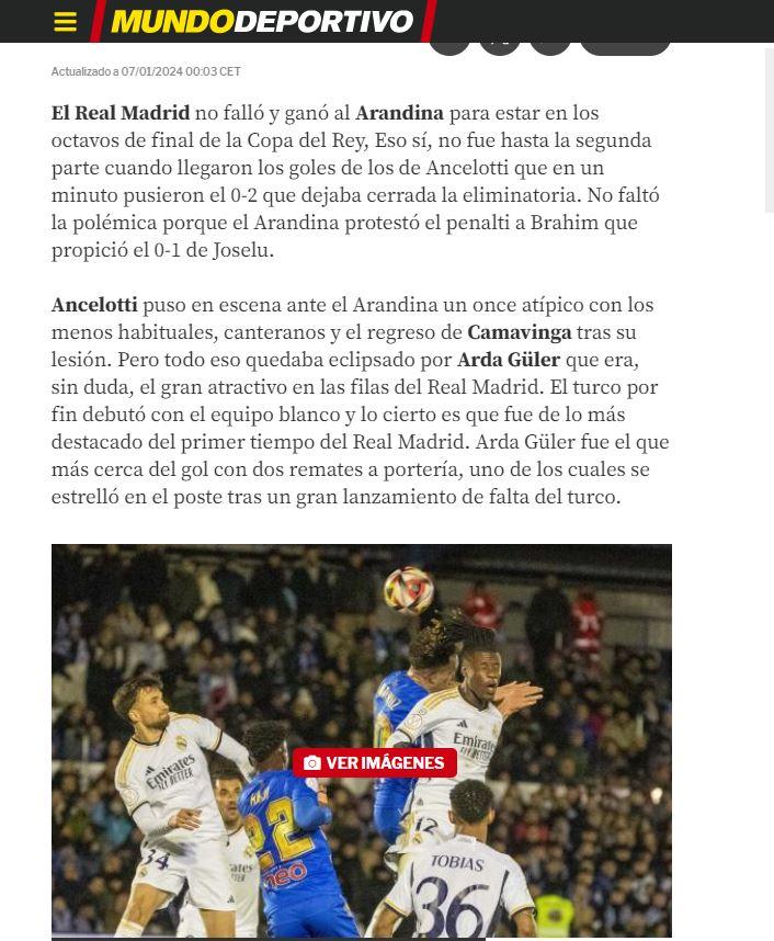 <p> </p>

<p><strong>MUNDO DEPORTIVO: KALEYE EN YAKIN İSİM</strong><br />
"Maçın ilk yarısında Real Madrid için en önemli isimlerden biriydi. Attığı 2 şutla kaleye en yakın isim oldu."</p>

<p> </p>
