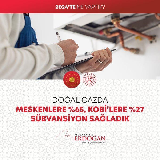 <p>Karadeniz’de keşfettiğimiz doğal gazın devreye alınmasıyla birlikte doğal gazda evlere %65, KOBİ’lere %27 oranında sübvansiyon sağladık. </p>