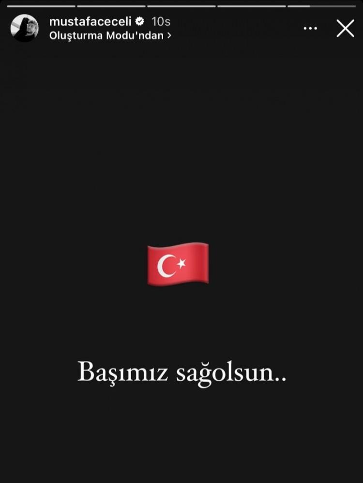 <p><strong>MUSTAFA CECELİ</strong></p>

<p>"Başımız sağ olsun."</p>
