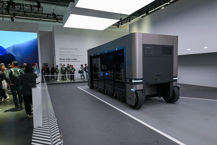 <p>Fuarda bulunan Hyundai standında City Pod sergilendi.</p>