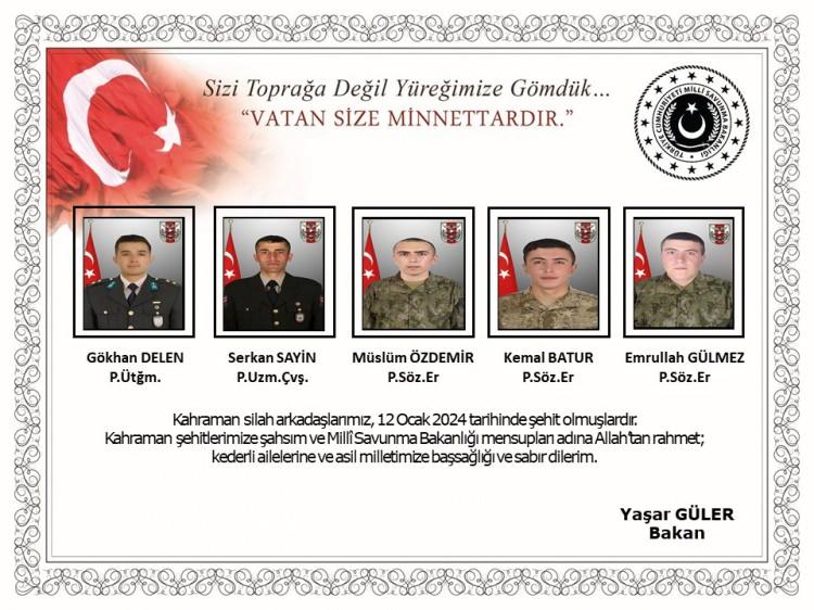 <p>Şehitlerin cenazeleri ailelerine t&ouml;renle ailelerine teslim edildi.&nbsp;</p>
