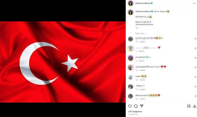 <p><strong><span style="color:#000000">&Ccedil;ELİK</span><br />
<br />
<span style="color:#800000"><em>"Canım vatanım. Şehitlerimiz var. Başımız sağ olsun."</em></span></strong></p>
