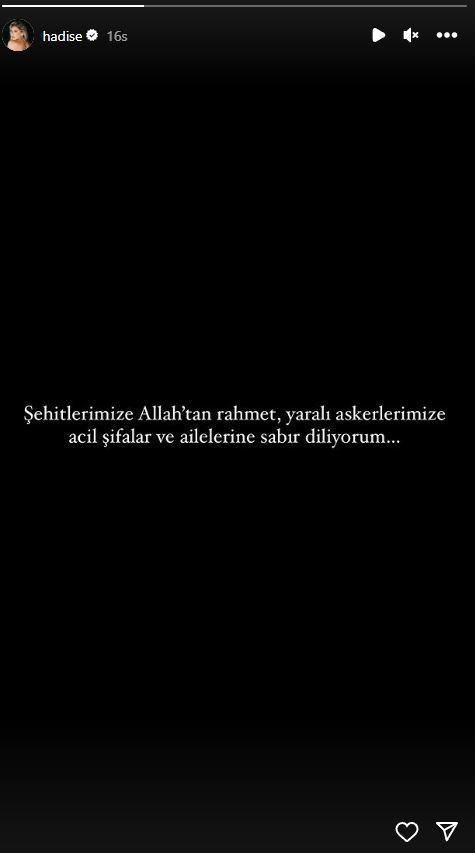 <p><span style="color:#000000"><strong>HADİSE</strong></span></p>

<p><span style="color:#800000"><em><strong>"Şehitlerimize Allah&rsquo;tan rahmet, yaralı askerlerimize acil şifalar ve ailelerine sabır diliyorum..."</strong></em></span></p>
