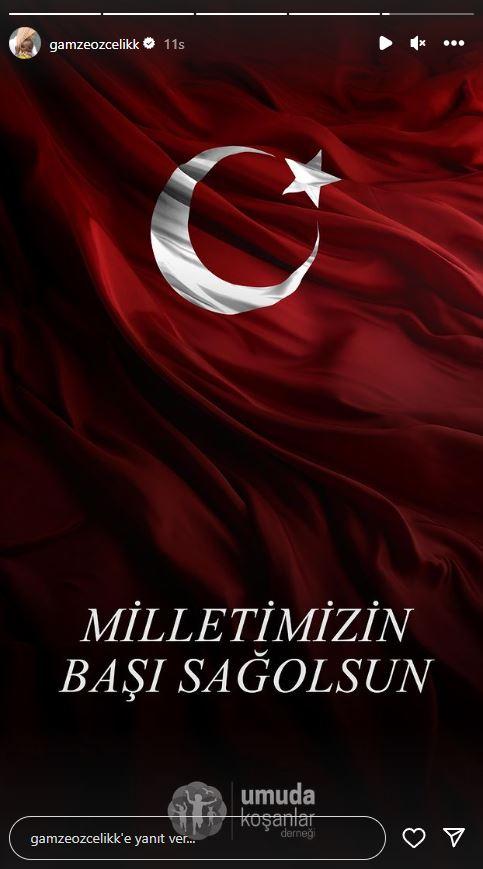<p><span style="color:#000000"><strong>GAMZE ÖZÇELİK</strong></span></p>

<p><span style="color:#800000"><em><strong>"Milliyetimizin başı sağolsun"</strong></em></span></p>
