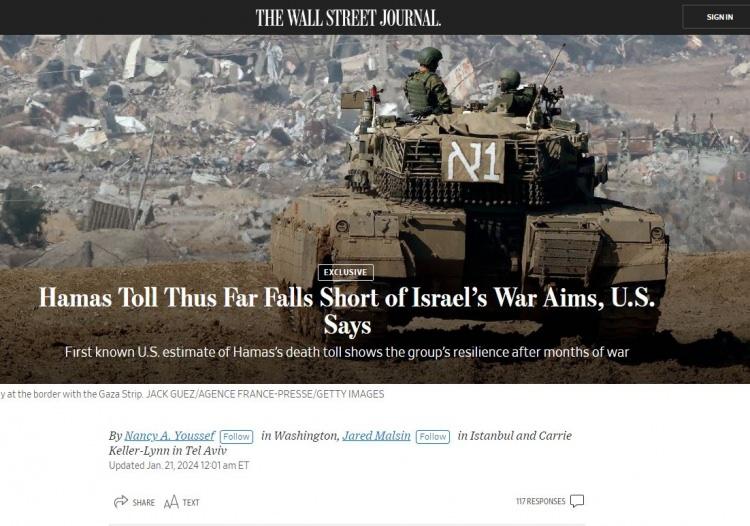 <p>ABD'li The Wallstreet Journal'in ABD istihbarat verilerine dayandırdığı Hamas gerçeği İsrail'in Gazze'de bir bataklığa saplandığı gösterir nitelikte.</p>
