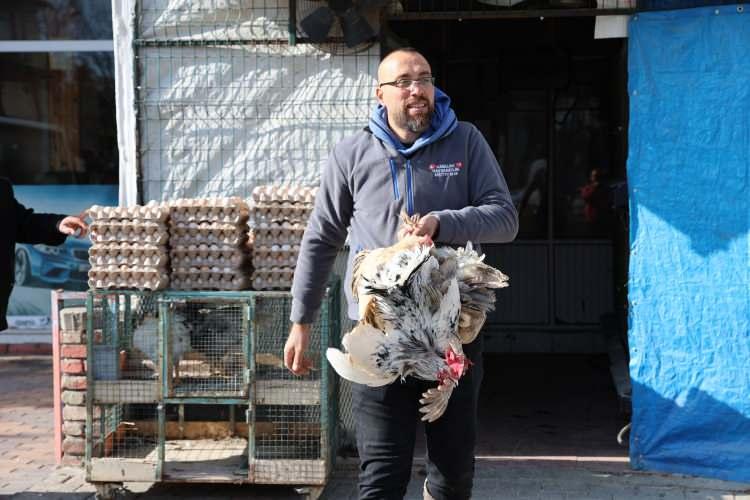 <p>Konya’da yumurtacılık yapan vatandaş, gittiği köyden aracıyla getirdiği tavukların rahatlığını fark etmesinin ardından, tavuklarını her gün eski otomobiliyle gezdiriyor.</p>
