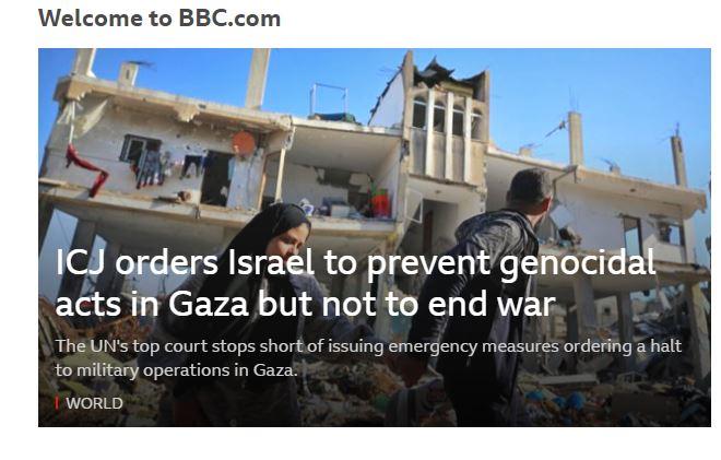 <p>İngiliz yayın kuruluşu BBC, haberini <em><strong>"UAD İsrail'e Gazze'de soykırım eylemlerini önleme hükmü verdi ancak savaşı sona erdirme talimatı vermedi"</strong></em> başlığıyla servis etti.</p>
