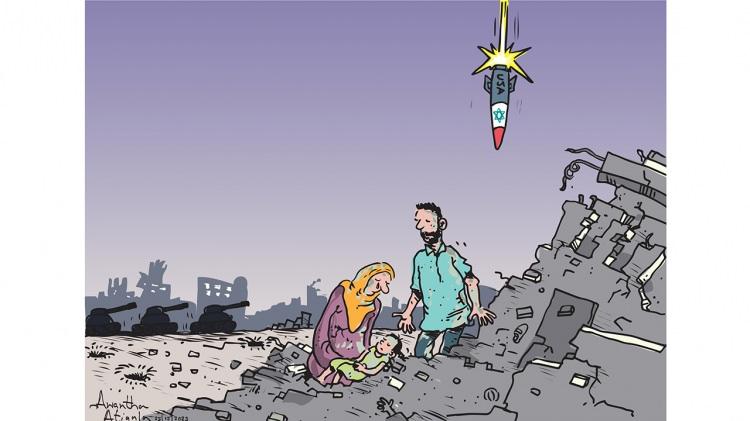 <p>İsrail çocukları annesiz babasız, ebeveynleri de evlatsız bırakıyor... Karikatürist: Awantha Artigala</p>

<p> </p>
