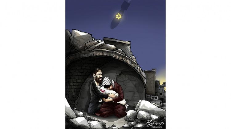 <p>İsrail`in bombardımanı devam ederken evlatlarını kaybeden Gazzeli anne baba... Karikatürist: Antonio Rodríguez,</p>
<p> </p>