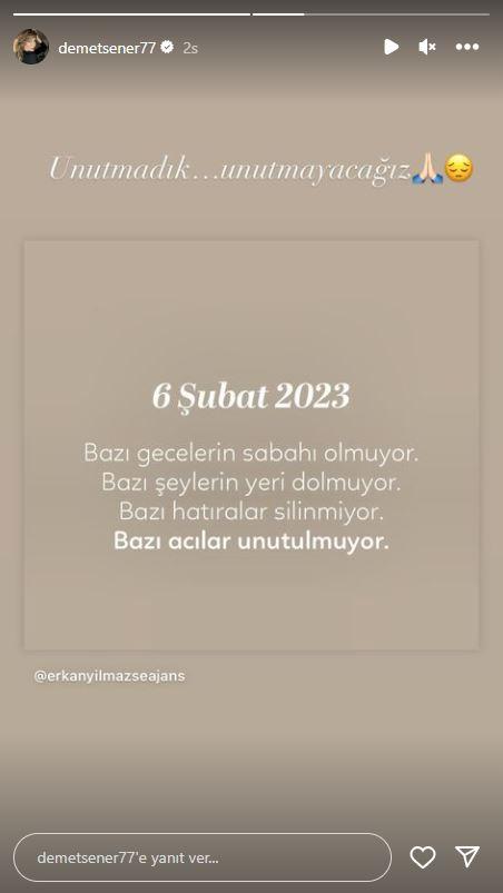 <p>DEMET ŞENER</p>

<p>"Bazı gecelerin sabahı olmuyor... Unutmadık. Unutmayacağız!"</p>
