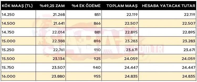 <p><strong>ŞUBAT AYI YENİ EMEKLİ MAAŞLARI TABLOSU-5</strong></p>
