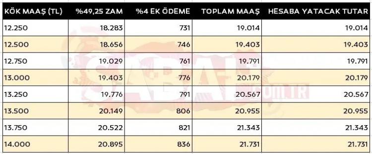 <p><strong>ŞUBAT AYI YENİ EMEKLİ MAAŞLARI TABLOSU-4</strong></p>
