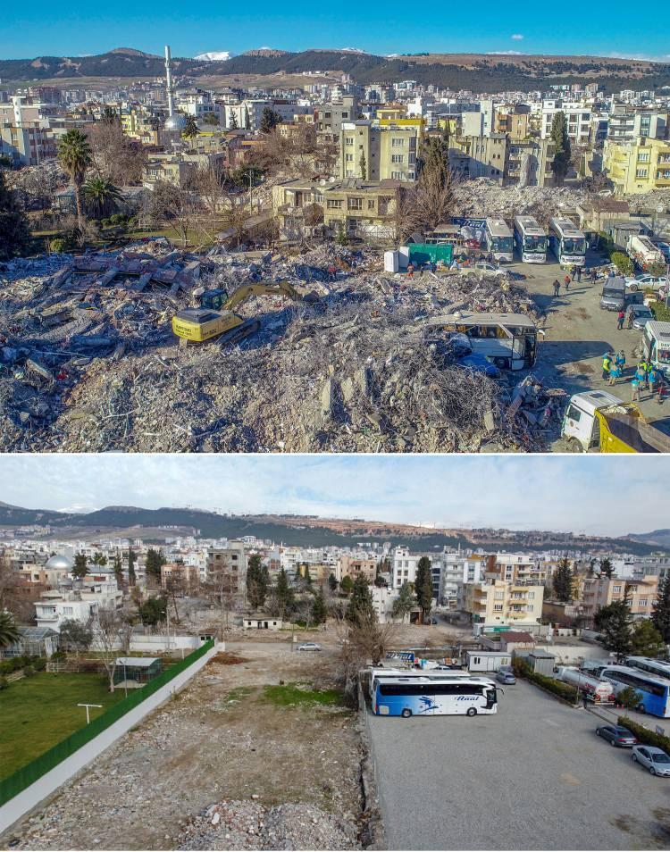 <p>6 Şubat depremlerinde binlerce binanın yıkıldığı Adıyaman, afetin birinci yılında AA ekibince havadan görüntülendi.</p>
