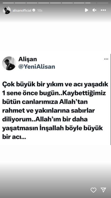 <p>ALİŞAN </p>

<p>"Allah'ım bir daha yaşatmasın..."</p>
