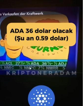 <p><strong>Ada coin'in 36 dolar olacağı ima ediliyor. Anlık olarak 1 doların altında olan Ada coin beklenen yükseliş gerçekleşirse en az 40 kat kazanç sağlamış olacak. </strong></p>
