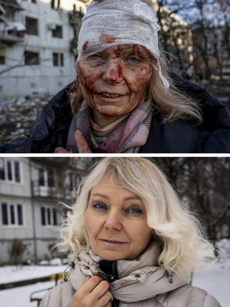 <p>Kurilo, savaşın ilk günlerinde uluslararası basının manşetlerinde yer alan fotoğrafını çeken AA muhabiriyle Chuhuiv semtindeki aynı yerde bir araya geldi.</p>
