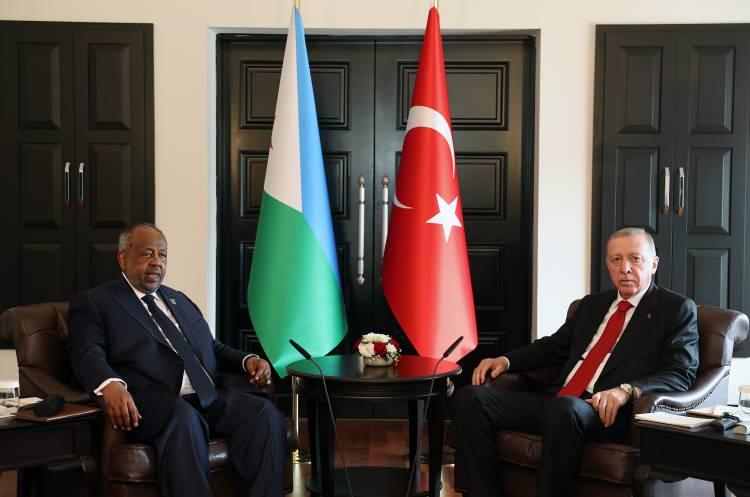 <p><span style="color:rgb(51, 51, 51)">Cumhurbaşkanı Erdoğan, Cibuti Cumhurbaşkanı Guelleh ile de görüşme gerçekleştirdi.</span></p>
