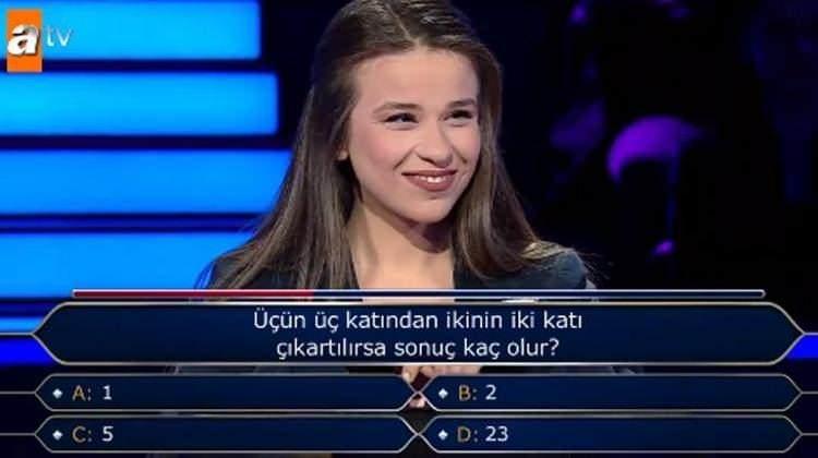 <p>Şıklar ise şu şekilde verildi:</p>
<p><br />
A: 1<br />
B: 2<br />
C: 5<br />
D: 23</p>