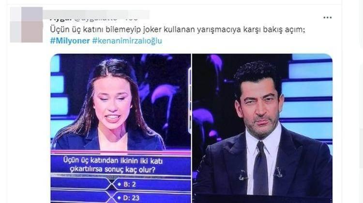 <p>Sosyal medyada gelen yorumlardan bazıları şöyle: </p>
<p><br />
"Üçün üç katını bilemeyip joker kullanan yarışmacıya karşı bakış açım..."</p>