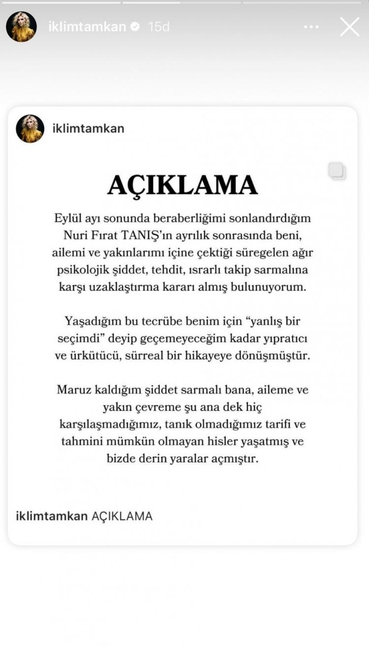 <p><span style="color:#FF0000"><strong>"HİÇ KORKMUYORUM"</strong></span></p>
<p><span style="color:#000000"><strong>Sesini yükseltmekten korkmadığını dile getiren Tamkan, "Özetle, bu eylem epeydir gölgede kalmış bir gerçeğin günyüzüne çıkarılmasından ibarettir. Maruz kaldığım psikolojik şiddet, tehdit ve ısrarlı takip sarmalı fail tarafından sonlandırılmadığı takdirde eken biçecektir, eden bulacaktır. Çünkü hiç korkmuyorum." diyerek sözlerini sürdürdü.</strong></span></p>