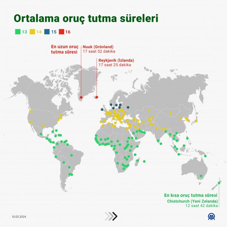 <p>– Hartum, Sudan: 13 saat<br />
– Riyad, Suudi Arabistan: 13 saat<br />
– Abuja, Nijerya: 13 saat<br />
– Aden, Yemen: 13 saat<br />
– Dakar, Senegal: 13 saat</p>