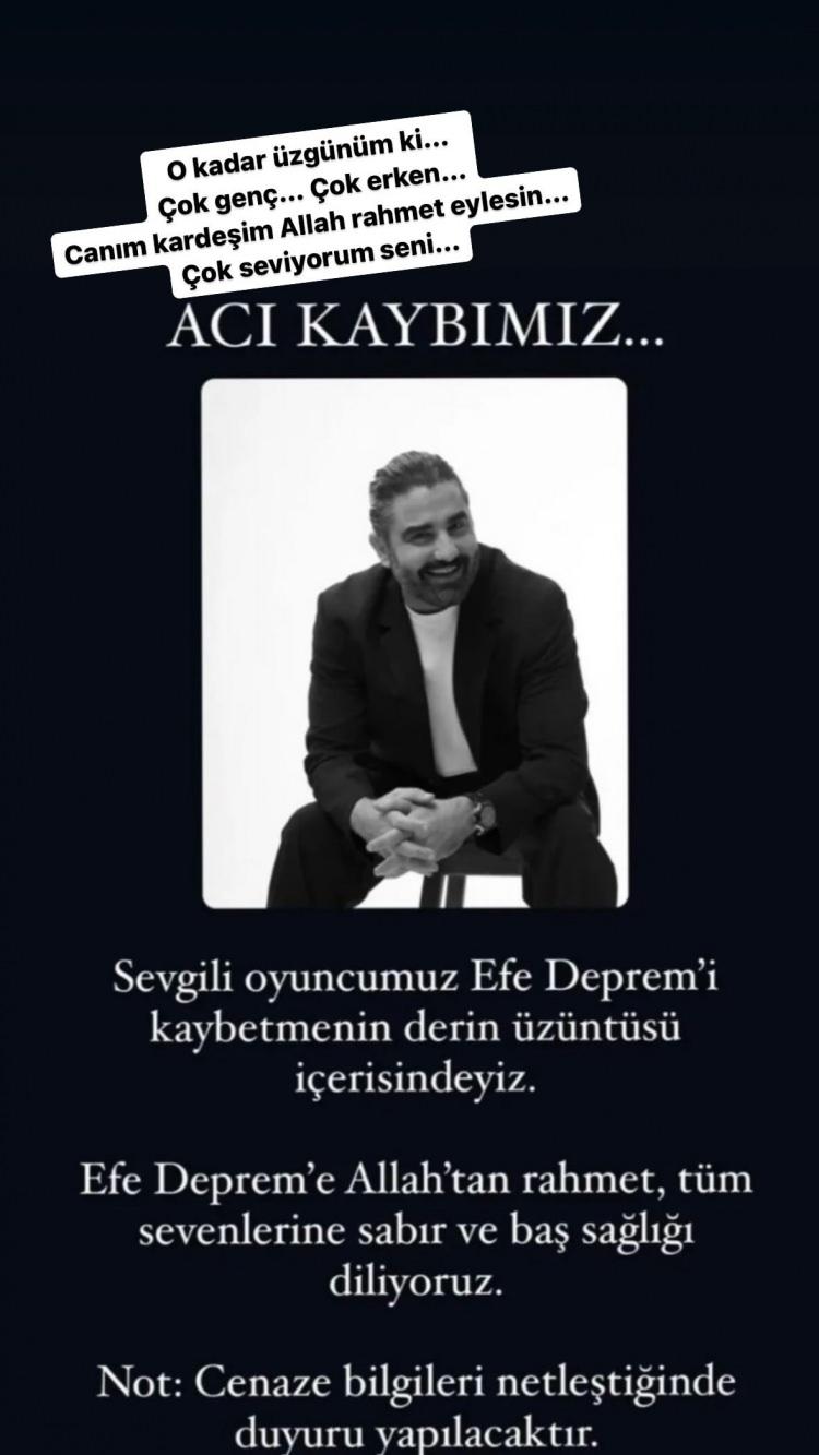 <p><span style="color:#000000"><strong>İBRAHİM BÜYÜKAK</strong></span></p>
<p><em><strong>"O kadar üzgünüm ki. Çok genç, çok erken. Canım kardeşim Allah rahmet eylesin. Çok seviyorum seni"</strong></em></p>