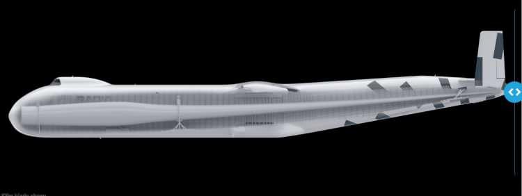 <p>108 metre uzunluğa, 24 metre yüksekliğe, 80 metre kanat açıklığına sahip uçak. 80 ton yük taşıma kapasitesine sahip olacak.</p>
