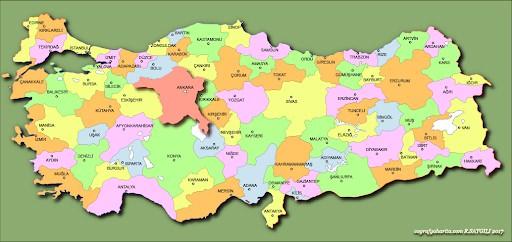 <p>Haritaya göre İzmir'de, Ankara'da ve İstanbul'da en çok kullanılan soy isim Yılmaz soy ismi oldu. </p>
