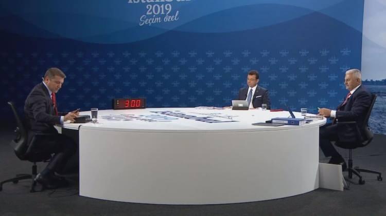 <p>Cumhur İttifakı adayı Binali Yıldırım ile televizyon tartışmasına katılan İmamoğlu, İsmail Küçükkaya’nın “Demirtaş hakkında da tahliye kararı çıkmış. Ancak 2020 yılına kadar cezaevinde kalacakmış. Belki bunu da yorumlamak istersiniz?” diye sordu. Ancak CHP adayı Ekrem İmamoğlu konuya hiç değinmedi.(18.06.2019)</p>