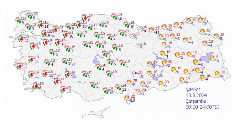 <p>İşte Meteoroloji Genel Müdürlüğü'nün paylaştığına göre; bölgelerimizde bu hafta hava durumu tahminleri...</p>
