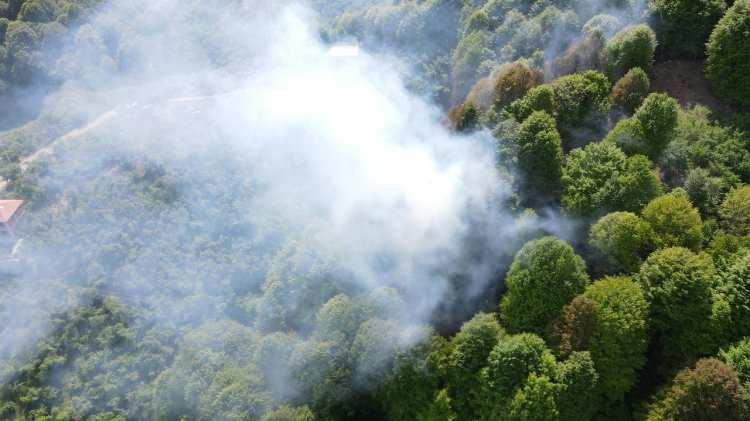 <p>Sakarya'nın Kocaali ilçesinde ormanlık alanda çıkan yangında 5 dönüm alan zarar gördü.</p>
